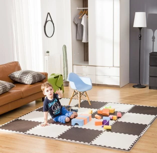 Humbi putplasčio kilimėlis 120x60, didelė putplasčio dėlionė, atspari vandeniui, saugi, 2 vnt. ten yra kamuolys