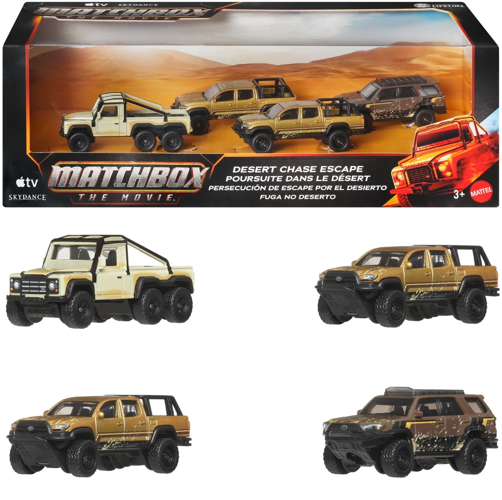Mattel MB Film pustynny wyścig 4pak pojazdów (JMB53)