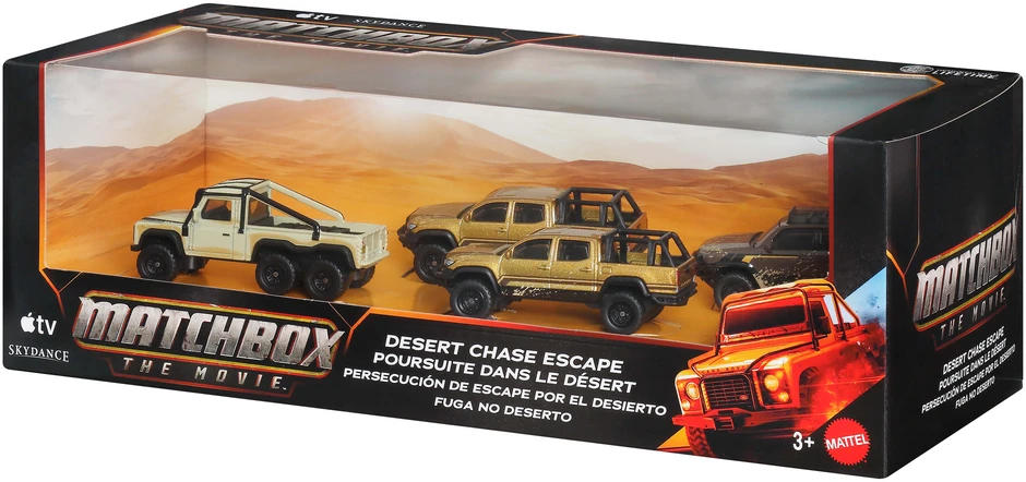 Mattel MB Film pustynny wyścig 4pak pojazdów (JMB53)