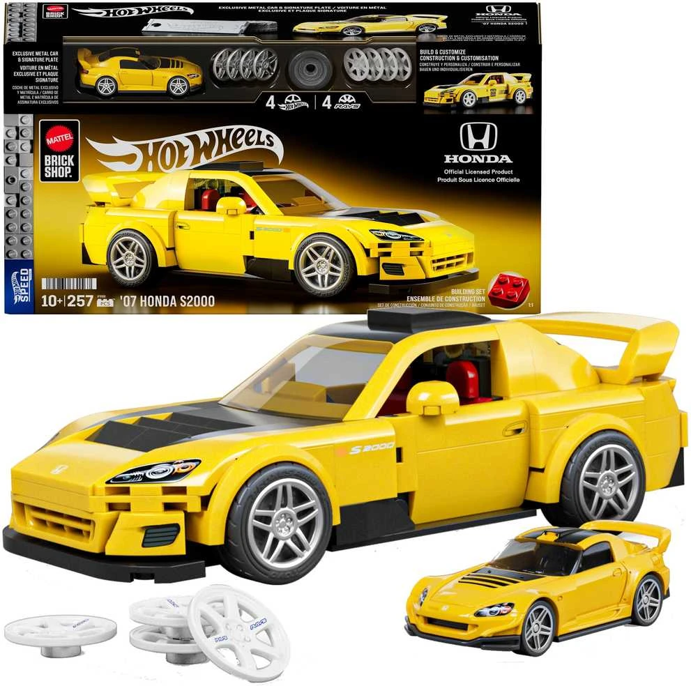 MATTEL BRICK SHOP HOT WHEELS Honda S2000 konstruktorius (JFR88)