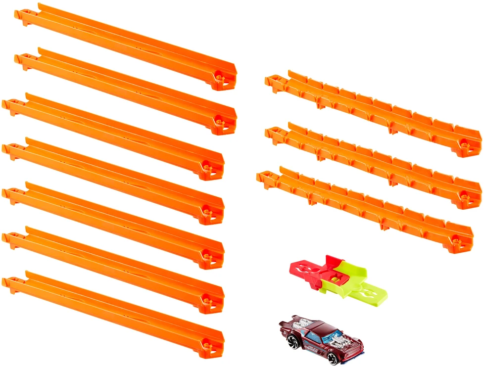 Mattel HOT WHEELS trasų prailginimų rinkinys + automodeliukas (JDW43)