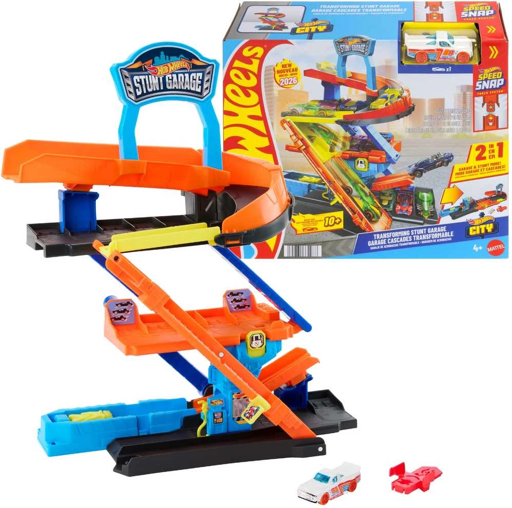 Mattel HOT WHEELS CITY triukų garažas 2 in 1 (JHL94)