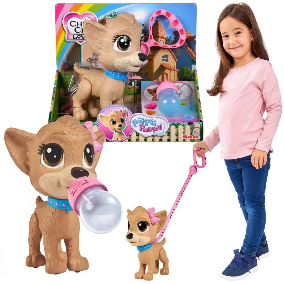 Simba Chi Chi Love pii Pii šuniukas daro šlapimąsi