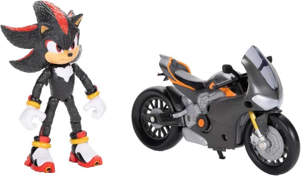 Jakks Pacific „Sonic 3“ filmas – 5 colių šešėlio figūrėlė su motociklu (424064)