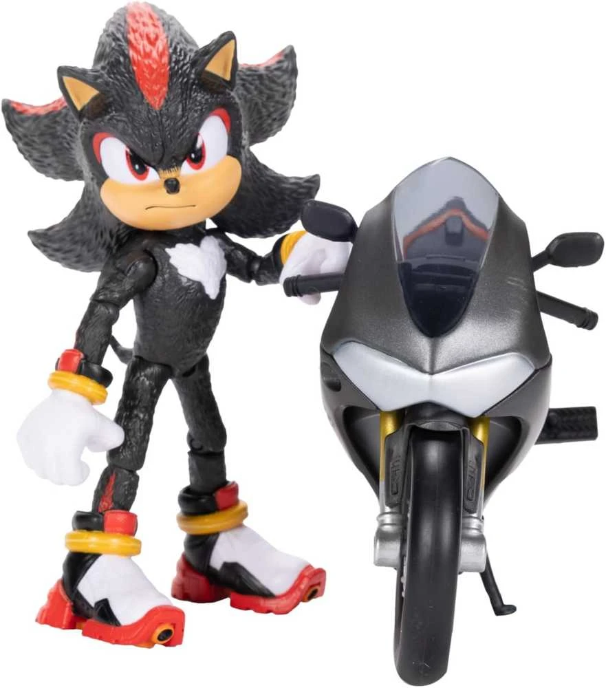 Jakks Pacific „Sonic 3“ filmas – 5 colių šešėlio figūrėlė su motociklu (424064)