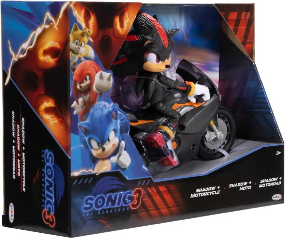 Jakks Pacific „Sonic 3“ filmas – 5 colių šešėlio figūrėlė su motociklu (424064)