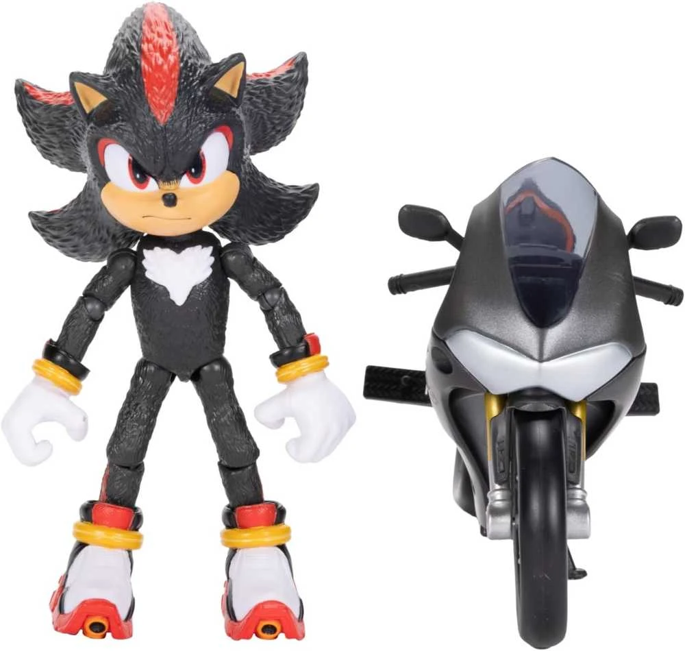 Jakks Pacific „Sonic 3“ filmas – 5 colių šešėlio figūrėlė su motociklu (424064)