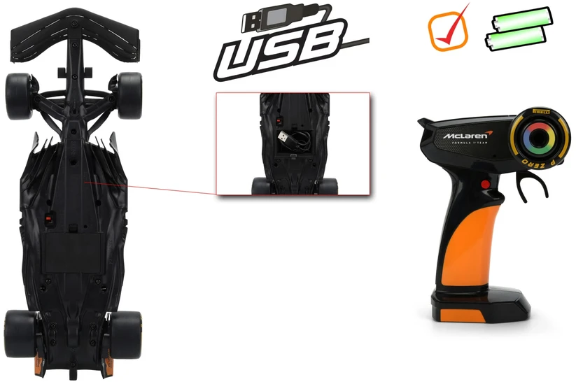 McLaren MCL39 nuotolinio valdymo lenktyninis automobilis Formulės 1 bolidas 1:16 RC 32 cm