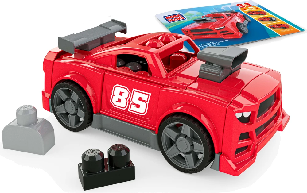 Mattel MEGA BLOKS BUILD AND GO 3 in 1 lenktyninio automobilio konstruktorius (JKG35)