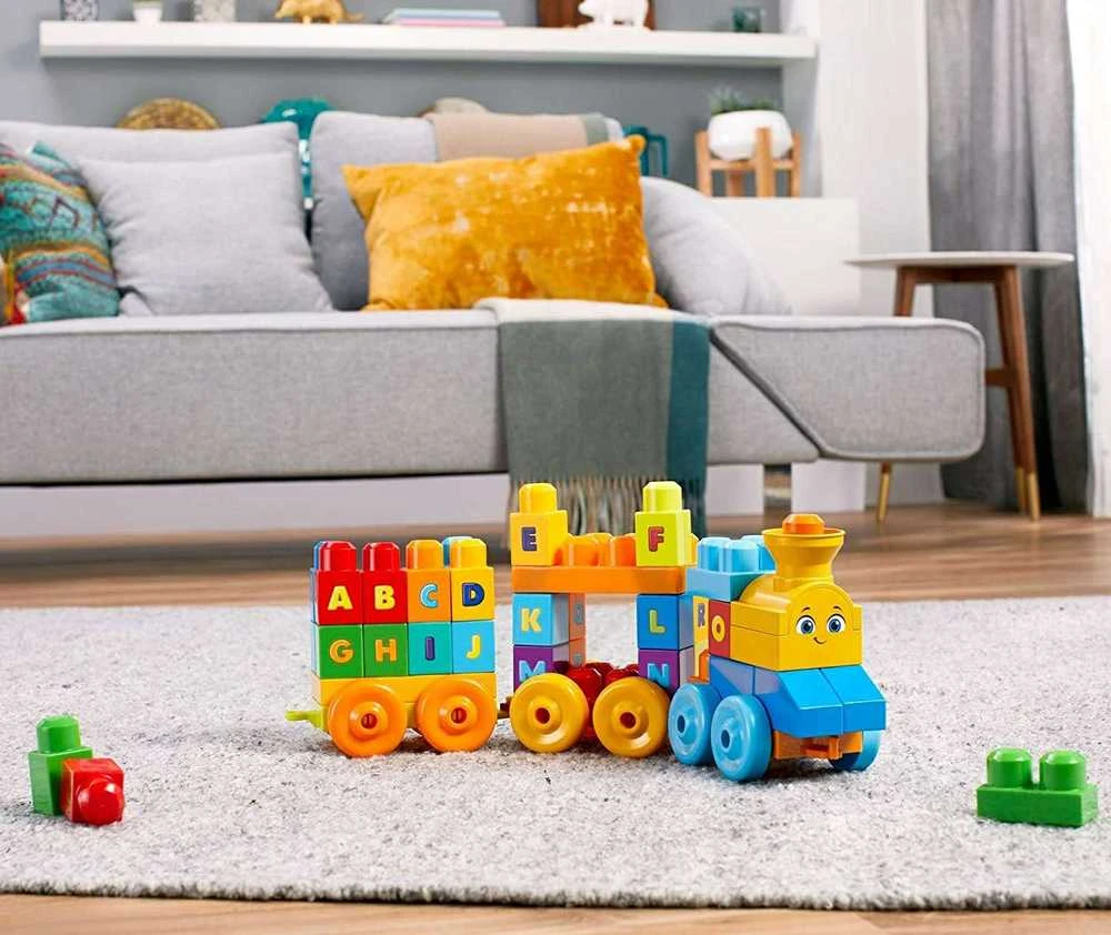 Rinkinys MEGA BLOKS ,,Grojantis traukinys" (50 det.)