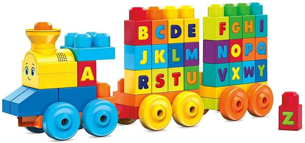 Rinkinys MEGA BLOKS ,,Grojantis traukinys" (50 det.)