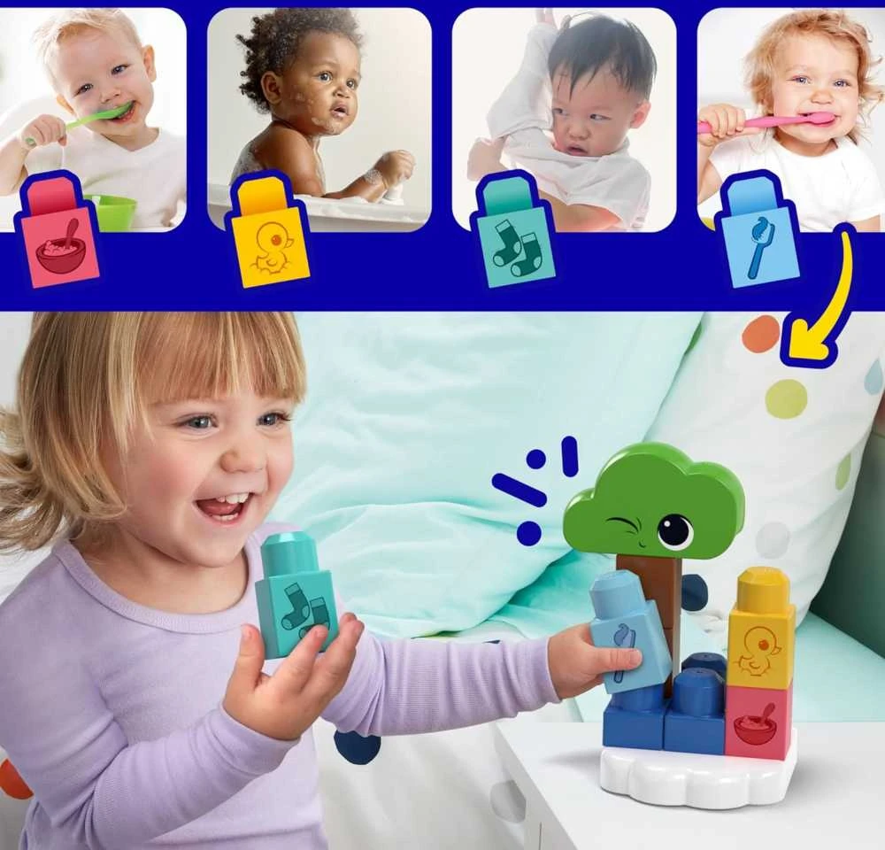Mattel MEGA BLOKS rinkinys su naktine lempute (30 det.) (HTH43)