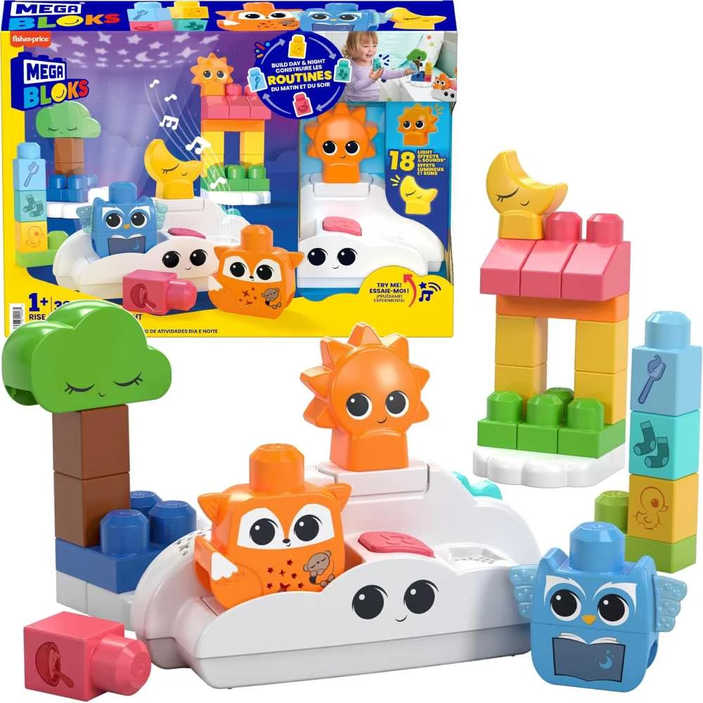 Mattel MEGA BLOKS rinkinys su naktine lempute (30 det.) (HTH43)