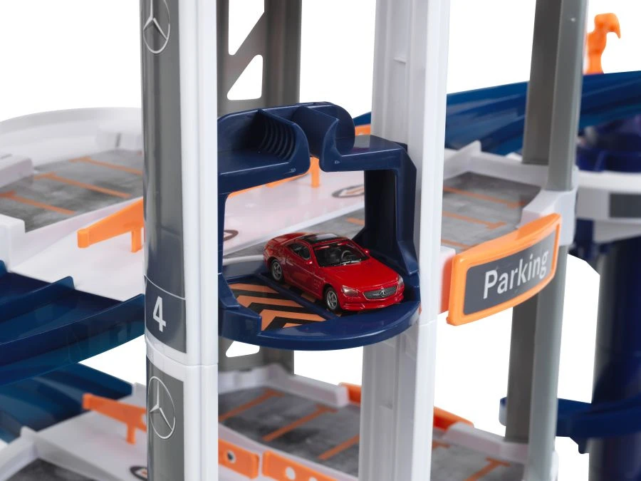 Klein Žaislinis Mercedes Benz daugiaaukštis parkingas 5 lygiai