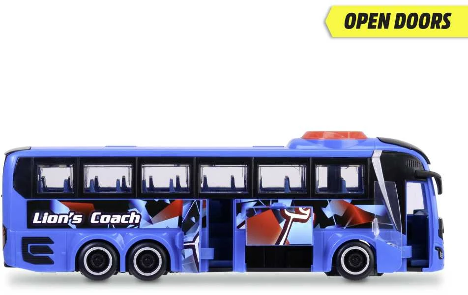 Dickie Toys Mėlyna City Bus Man Lion's City duris atveria