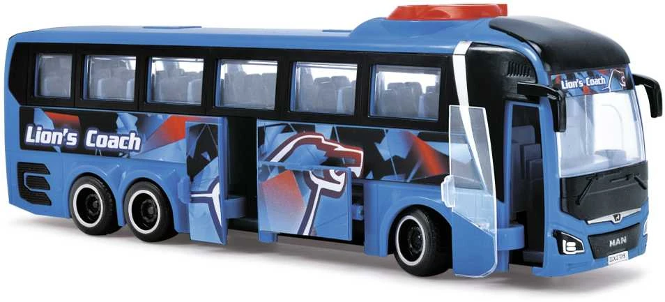 Dickie Toys Mėlyna City Bus Man Lion's City duris atveria