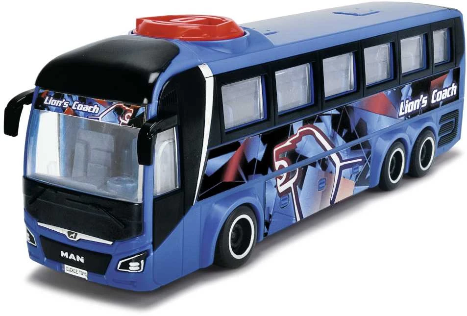 Dickie Toys Mėlyna City Bus Man Lion's City duris atveria