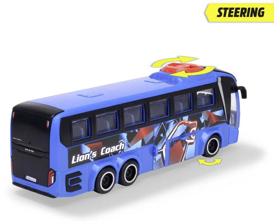 Dickie Toys Mėlyna City Bus Man Lion's City duris atveria