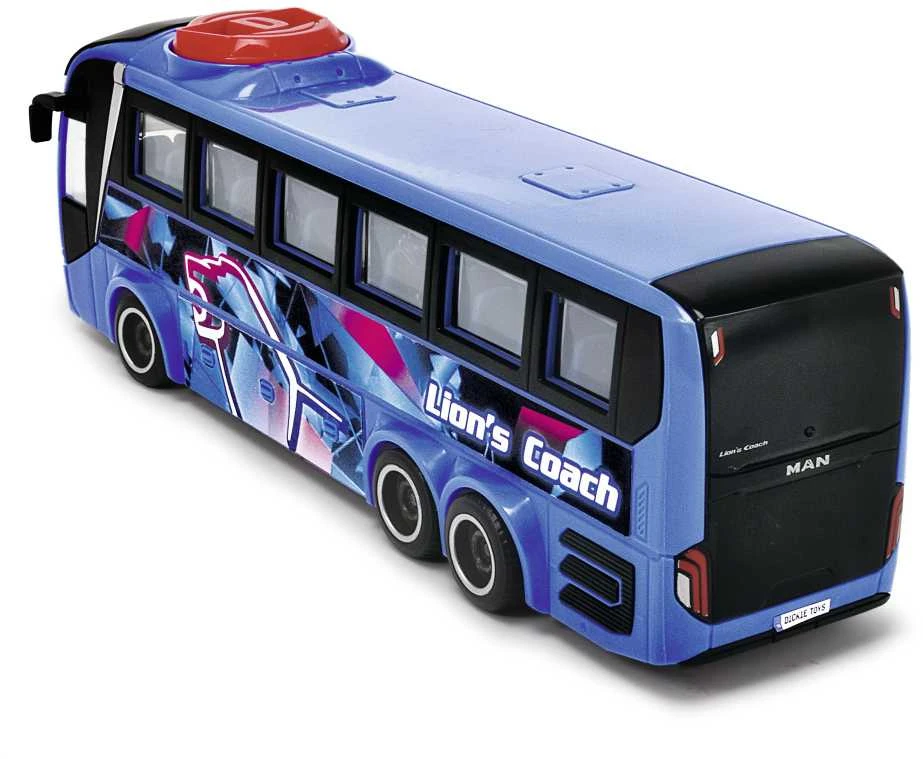 Dickie Toys Mėlyna City Bus Man Lion's City duris atveria