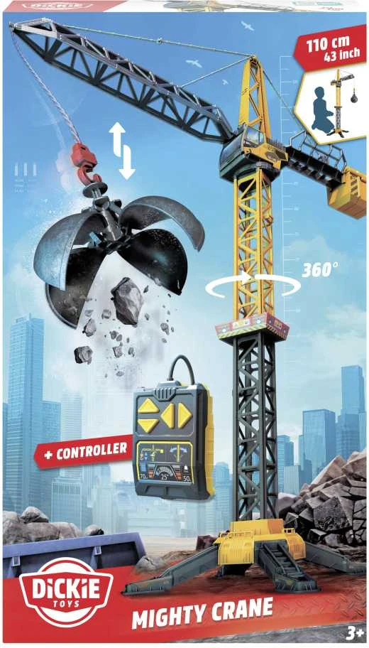 Simba Didelis kranas Nuotoliniu būdu valdomas 110 cm besisukantis kranas + nuotolinio valdymo pultas