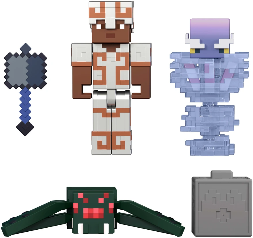 Mattel Minecraft komplektas 3 figurek Tricky Trials i akcesoriów + kod