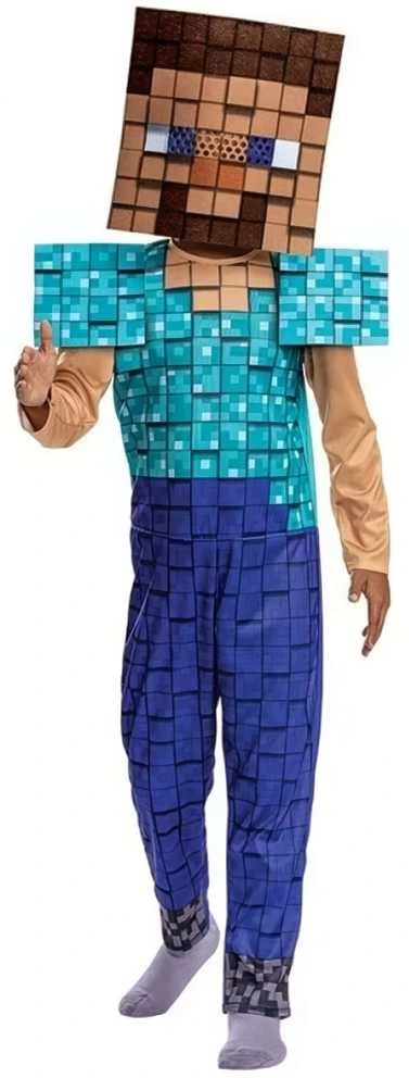 Minecraft Steve Plus kostiumas 4-6 metai