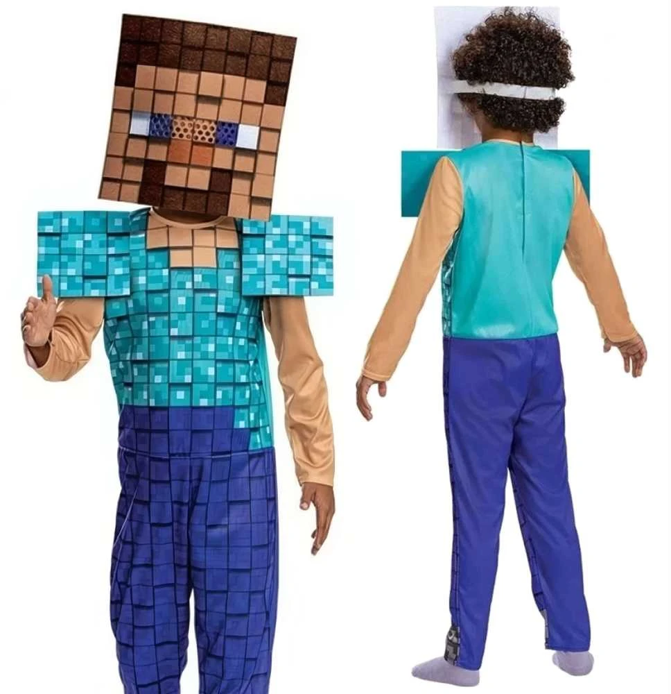 Minecraft Steve Plus kostiumas 4-6 metai