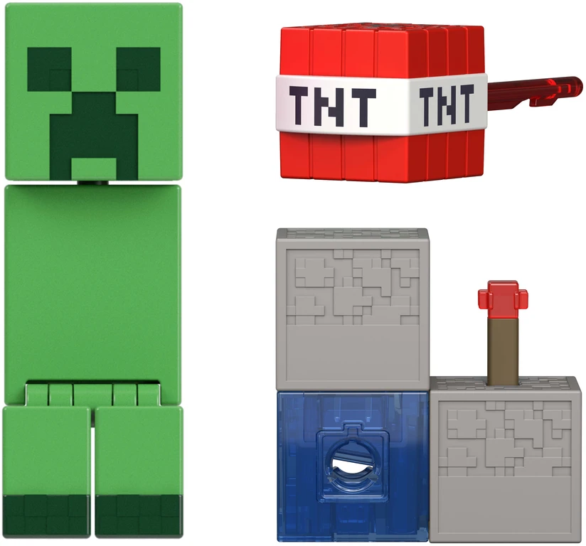 Minecraft Redstone Rinkinys Figūrėlė Creeper su armatą TNT 6+
