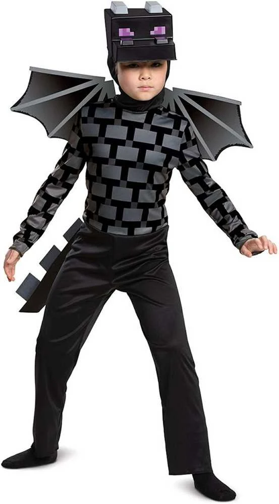 Disguise Dragon Minecraft Ender drakono karnavalinis kostiumas berniukui 127-136 cm (7-8 metų)