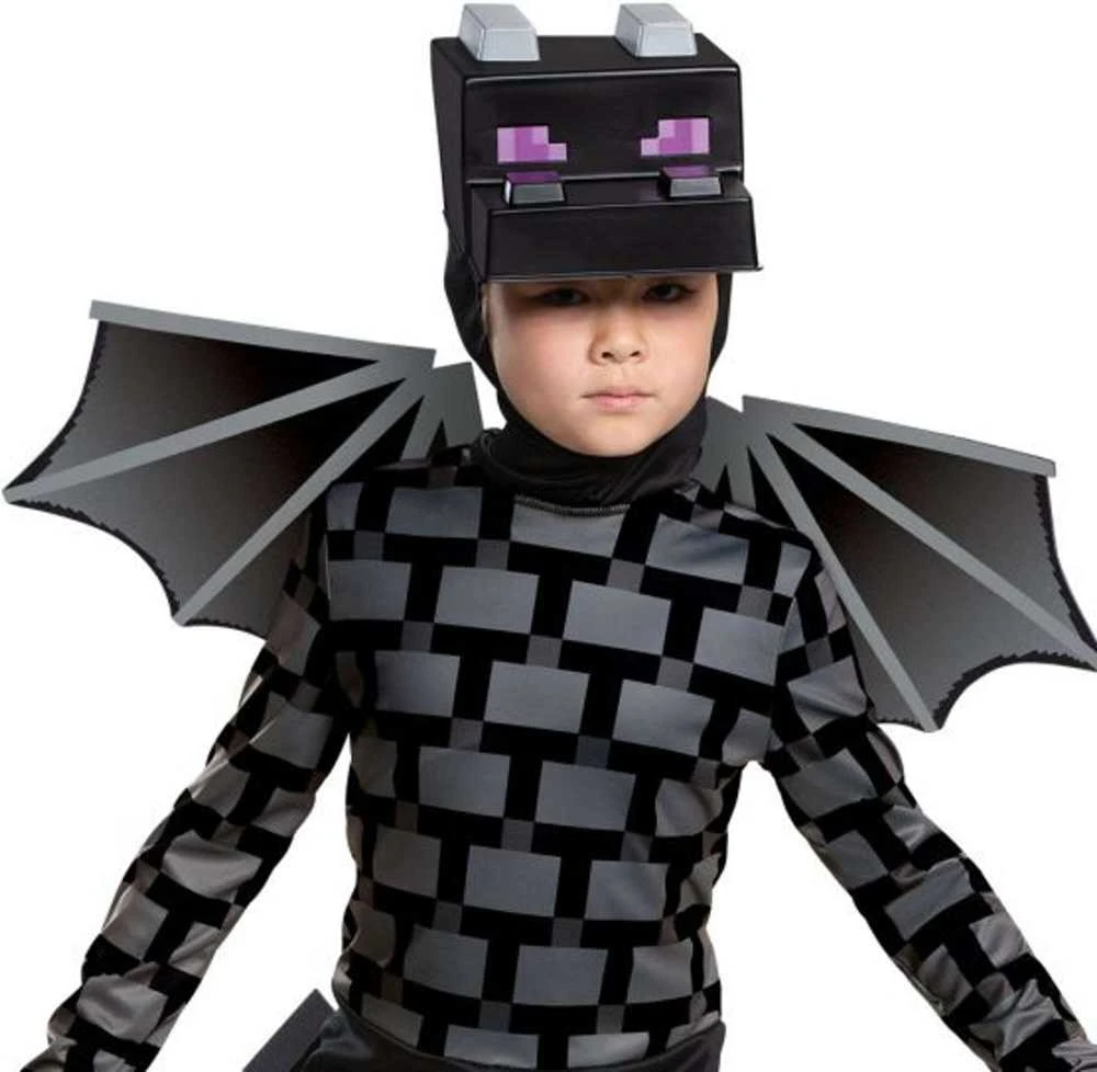Disguise Minecraft karnavalinis kostiumas berniukui Ender Dragon Ender Dragon kostiumo kaukė 110-122 cm (4-6 metai)