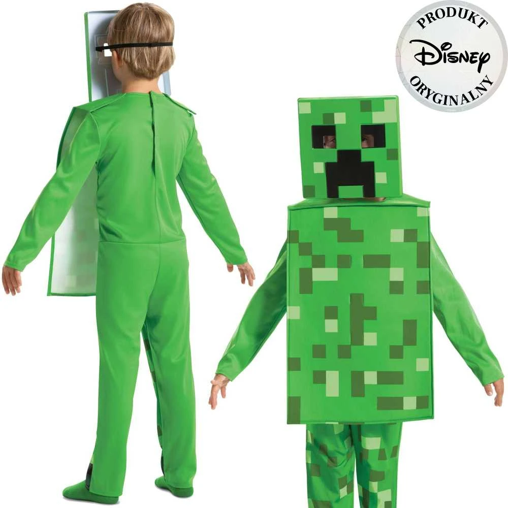 Minecraft karnavalinis kostiumas berniukui, Creeper kostiumas 109-126 cm (4-6 metų)