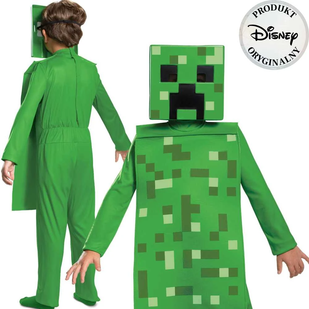 Minecraft karnavalinis kostiumas berniukui, Creeper kostiumas 137-149 cm (10-12 metų)