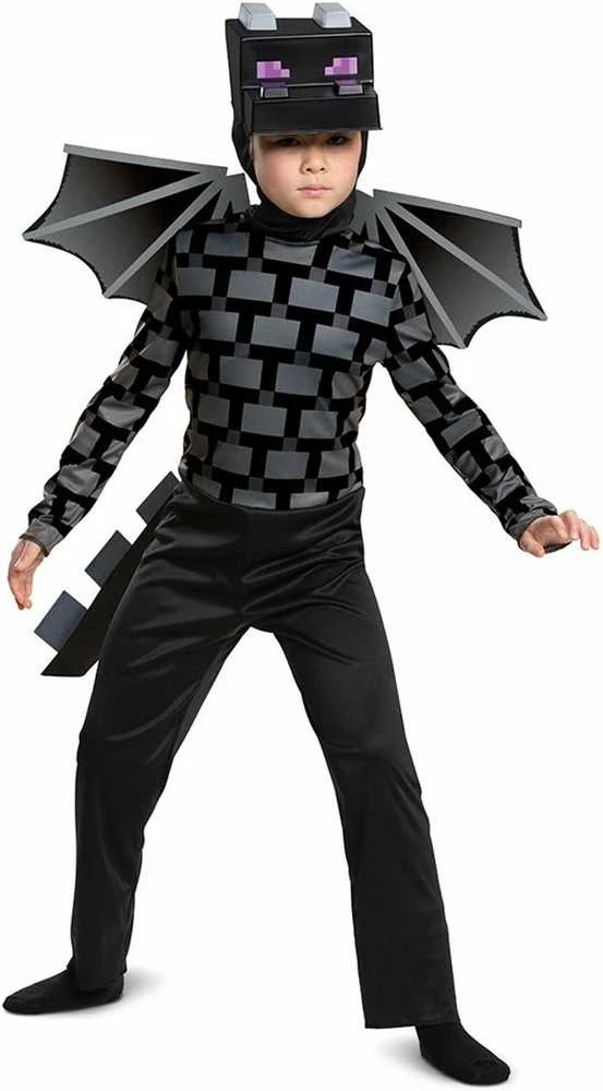 Disguise Minecraft karnavalinis kostiumas berniukui Ender Dragon Ender Dragon kostiumo kaukė 137-149 cm (10-12 metų)