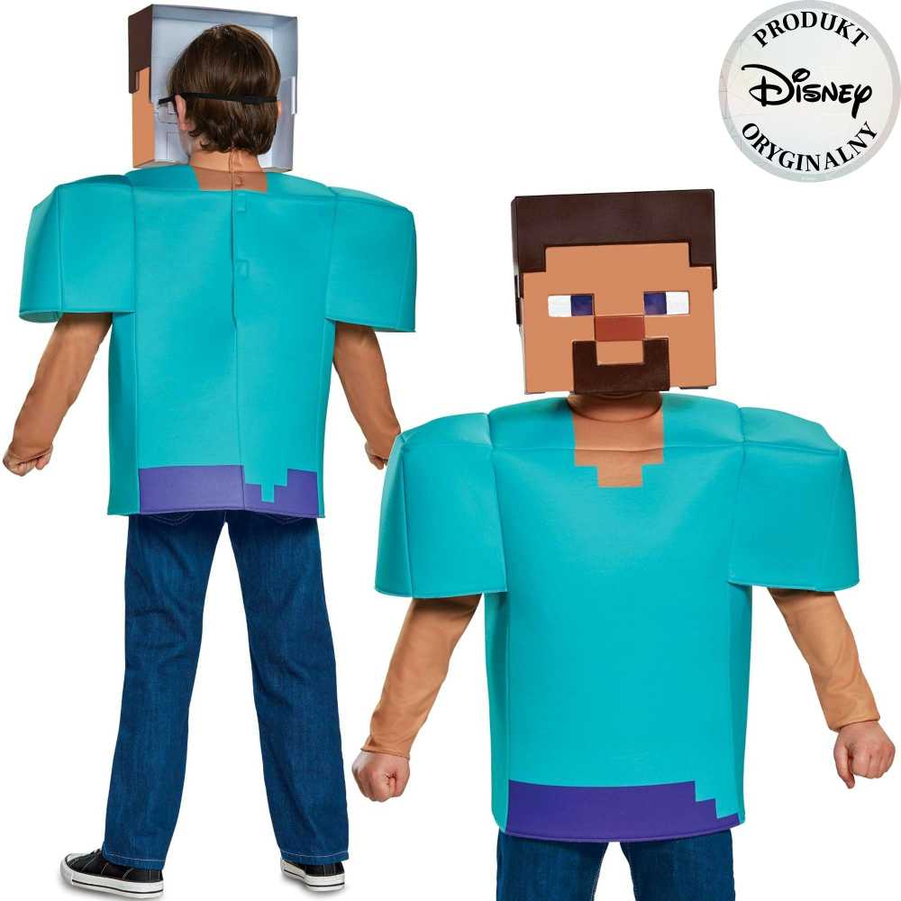 Disguise GoDan Steve kostiumas - Minecraft (licencija) M 7-8 m