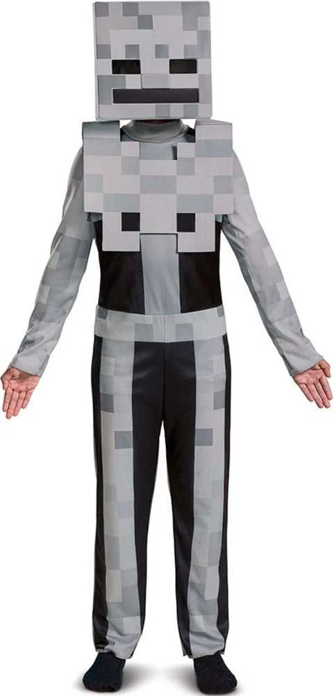 Minecraft Skeleton Baltas Skeleto karnavalinis kostiumas berniukui 137-149 cm (10-12 metų)