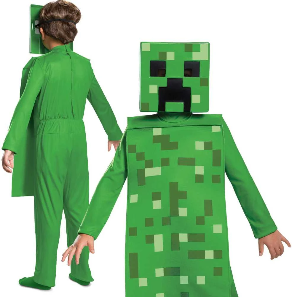Minecraft karnavalinis kostiumas berniukui, Creeper kostiumas 137-149 cm (10-12 metų)