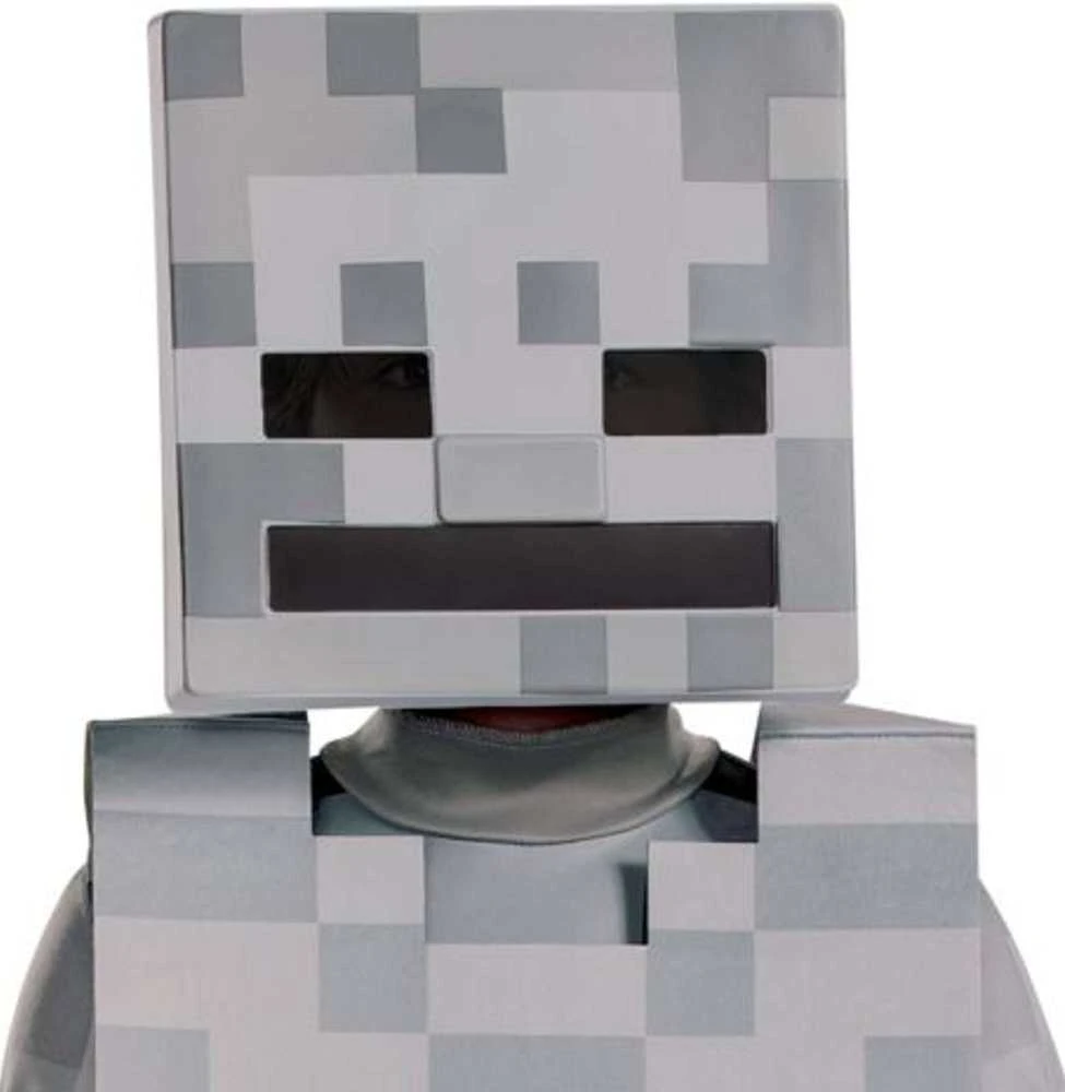 Minecraft karnavalinis kostiumas berniukui Skeleton Baltas Skeleton kostiumo maskuoklis 110-122 cm (4-6 metai)