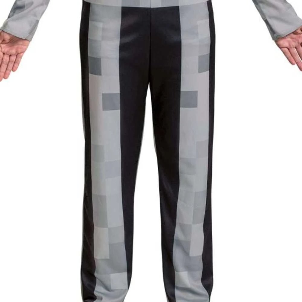 Minecraft karnavalinis kostiumas berniukui Skeleton Baltas Skeleton kostiumo maskuoklis 110-122 cm (4-6 metai)