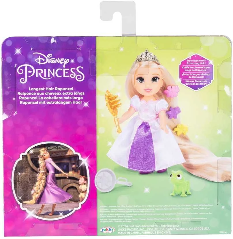 Disney Princess - Lėlė 15 cm - Ilgiausi plaukai Rapunzel (233794)