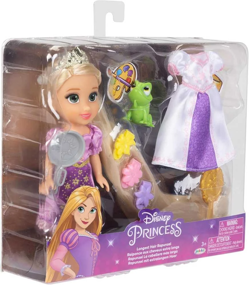 Disney Princess - Lėlė 15 cm - Ilgiausi plaukai Rapunzel (233794)