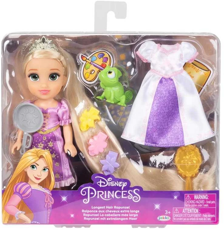 Disney Princess - Lėlė 15 cm - Ilgiausi plaukai Rapunzel (233794)
