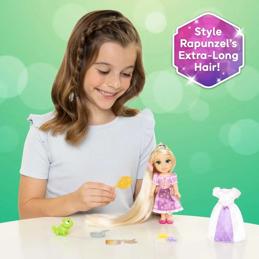 Disney Princess - Lėlė 15 cm - Ilgiausi plaukai Rapunzel (233794)