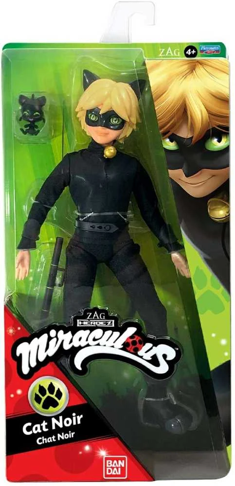 Bandai Lėlė Miraculous Juodas Kot Cat Noir + priedai