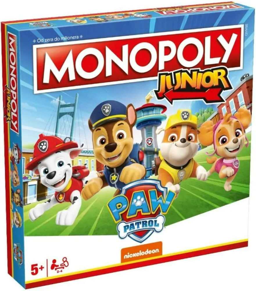 Winning Moves Stalo žaidimas Monopoly Junior Šunyčiai Patruliai (Paw Patrol) Hasbro, PL