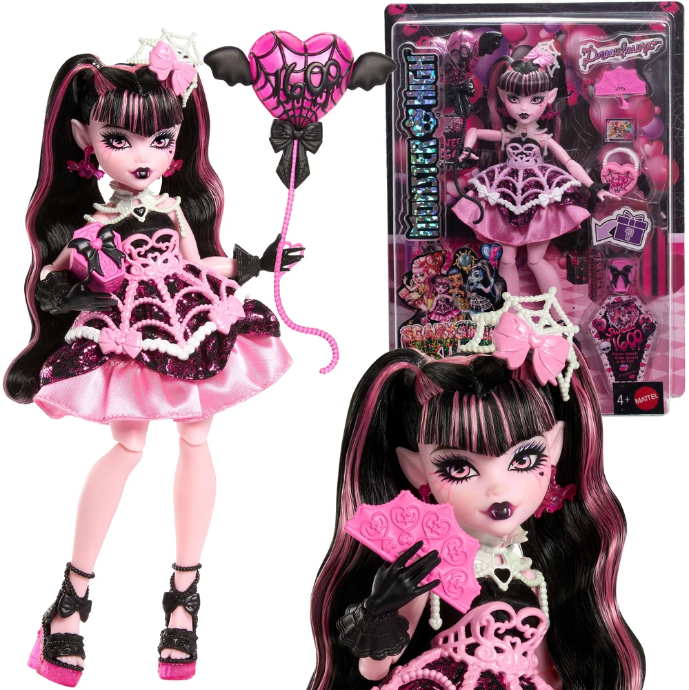 Mattel „Monster High Sweet Birthday“ lėlės Drakulaura rinkinys JBG74