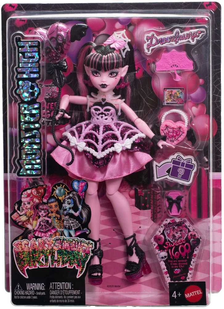 Mattel „Monster High Sweet Birthday“ lėlės Drakulaura rinkinys JBG74