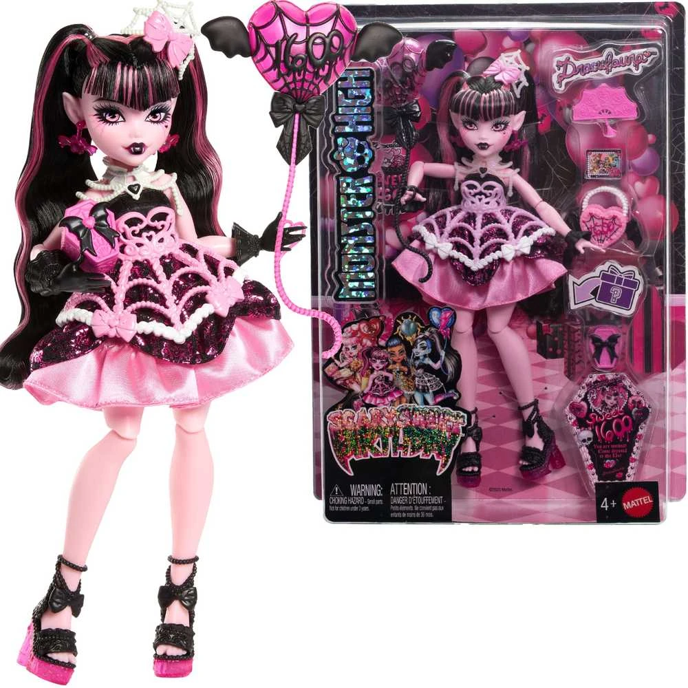 Mattel „Monster High Sweet Birthday“ lėlės Drakulaura rinkinys