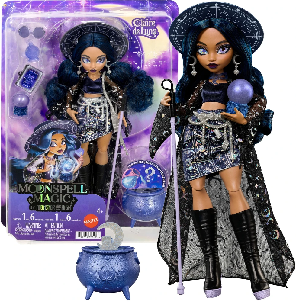 Mattel MONSTER HIGH MOONSPELL MAGIC lėlė Claire - aiškeregė kerėtoja (JMB89)