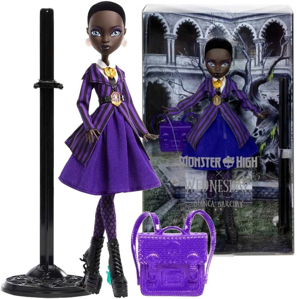 Mattel MONSTER HIGH X WEDNESDAY lėlė – Bianca, modelis - 218-2557