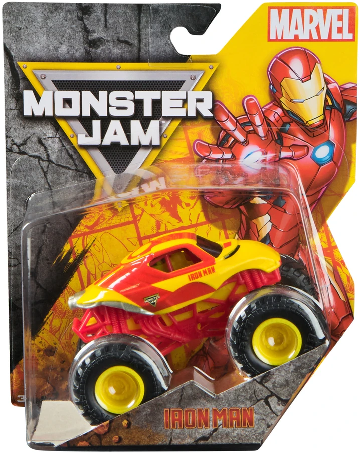 Monster Jam Auto Monster Truck Marvel serijos 2 transporto priemonė Iron Man 1:64